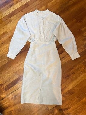 Isabel Étoile Marant Linen Dress, Beige, French Size 36 (US Size 4)